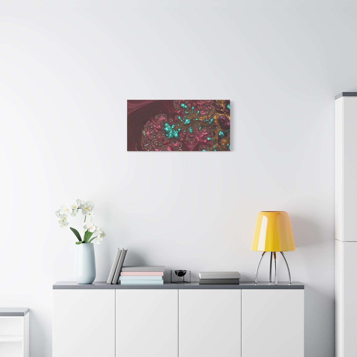 Abstract Art Canvas Print - Vibrant Fractal Design for Home Decor