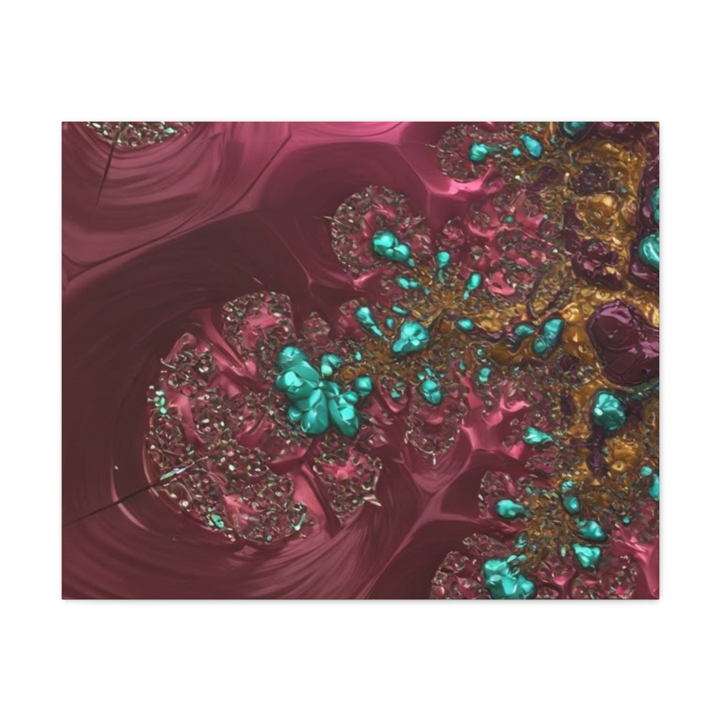 Abstract Art Canvas Print - Vibrant Fractal Design for Home Decor