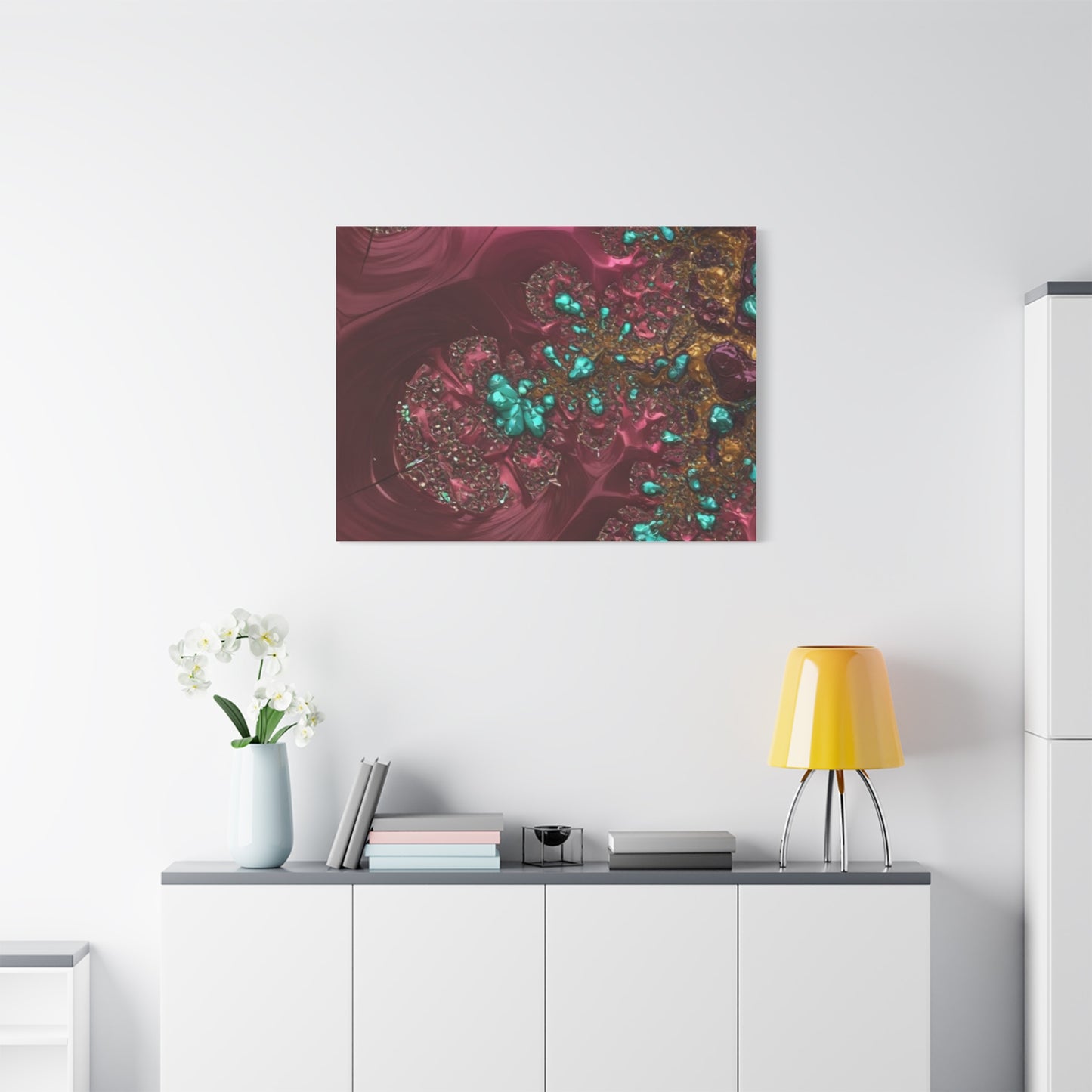 Abstract Art Canvas Print - Vibrant Fractal Design for Home Decor