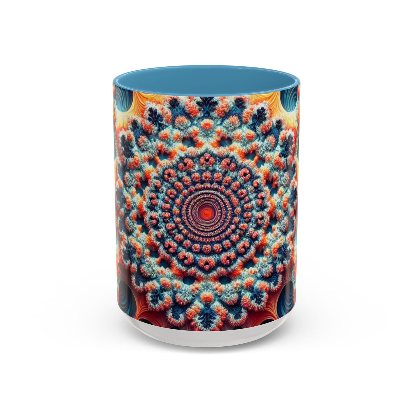 Vibrant Kaleidoscope Accent Coffee Mug - 11oz & 15oz
