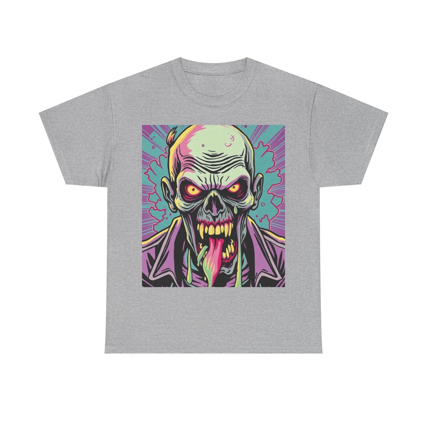 UK - Unisex Heavy Cotton Tee - Vintage Horror Skull Graphic T-Shirt