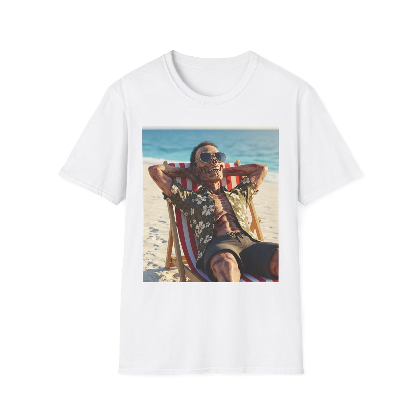 Chill Vibes Unisex Softstyle T-Shirt - Beach Relaxation Design