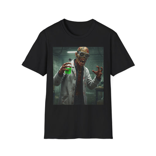 Creepy Scientist Unisex Softstyle T-Shirt | Halloween Horror Tee