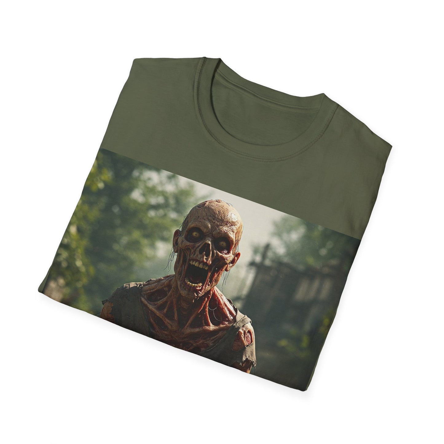 UK - Zombie Graphic Unisex Softstyle T-Shirt - Casual Horror Apparel