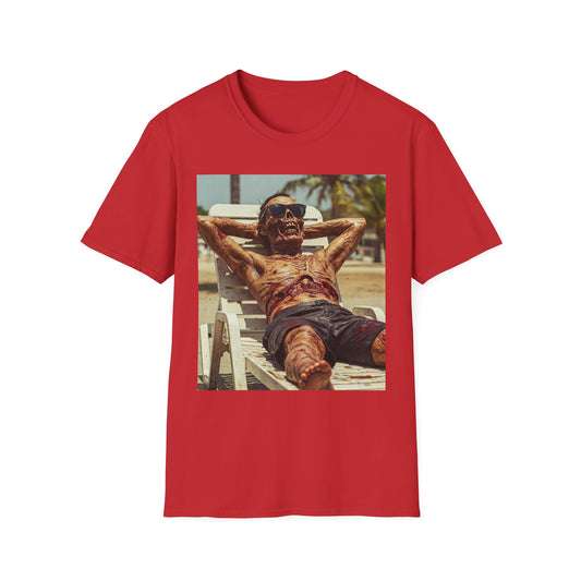 Chill Vibes Skeleton Graphic T-Shirt - Unisex Softstyle