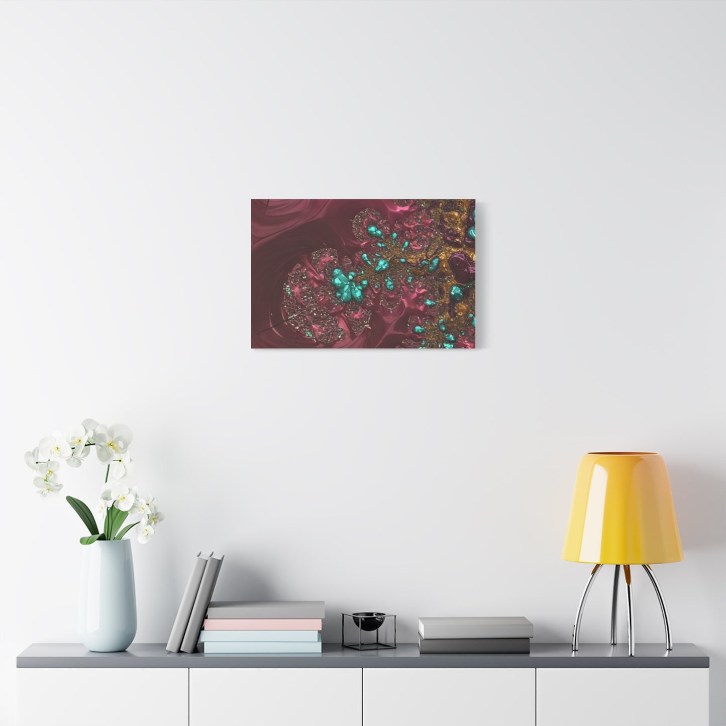 Abstract Art Canvas Print - Vibrant Fractal Design for Home Decor