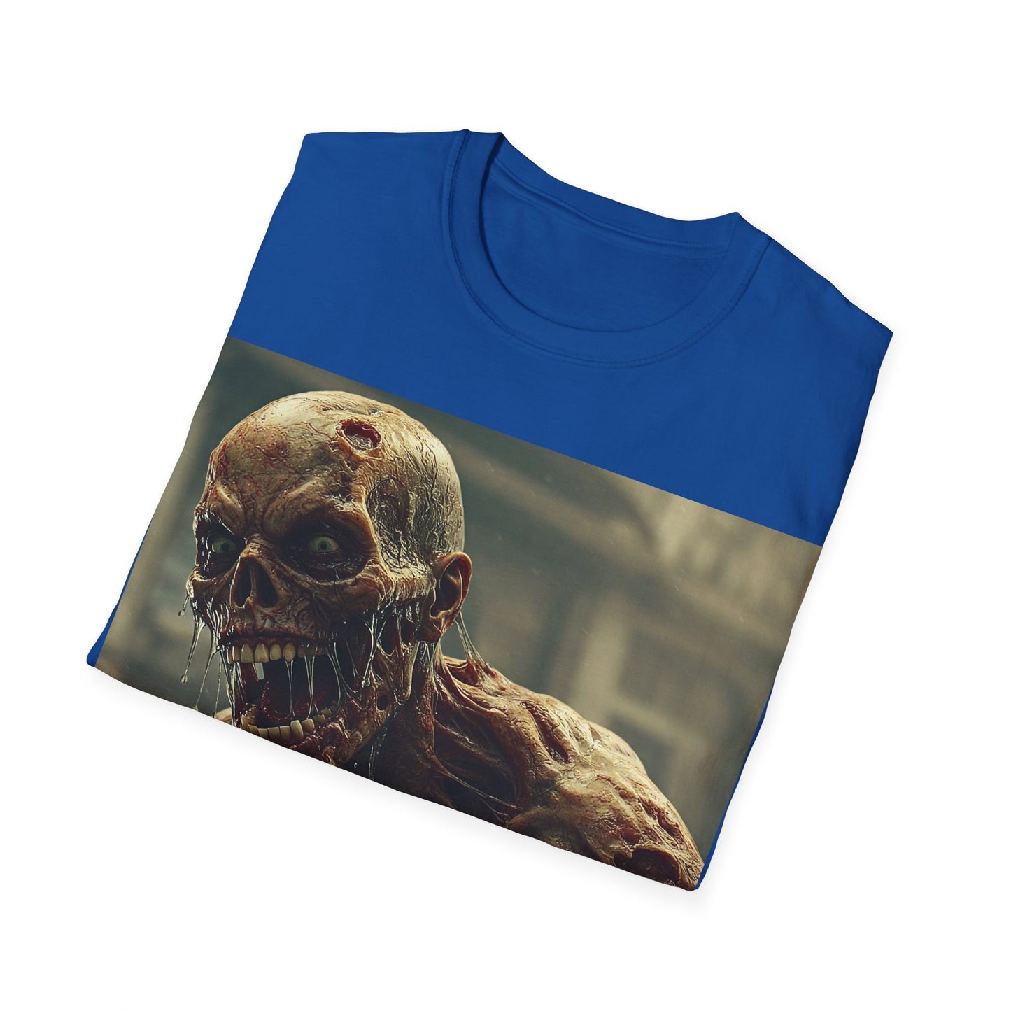 UK - Unisex Softstyle Zombie Graphic T-Shirt - Spooky Halloween Tee