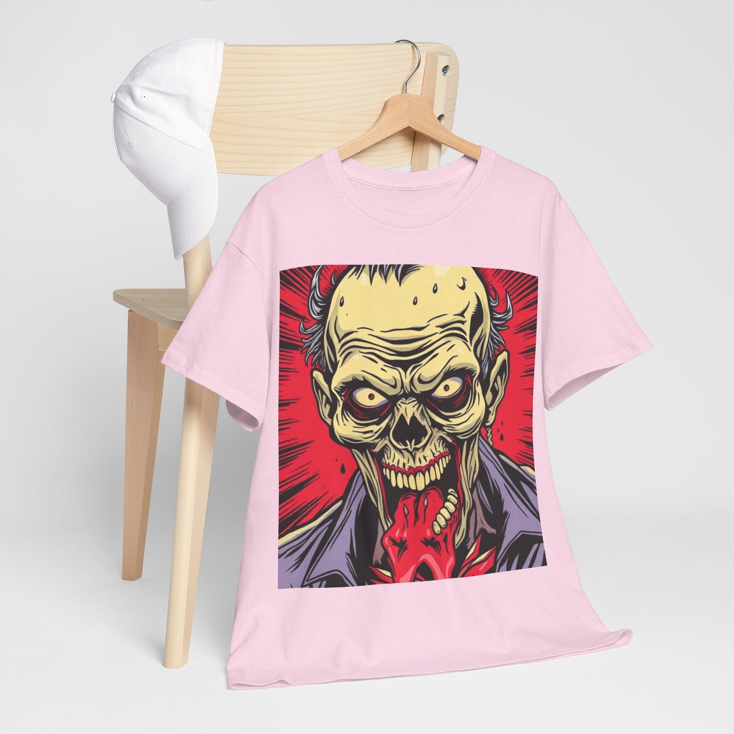 UK - Unisex Heavy Cotton Tee - Horror Skull Graphic Tee