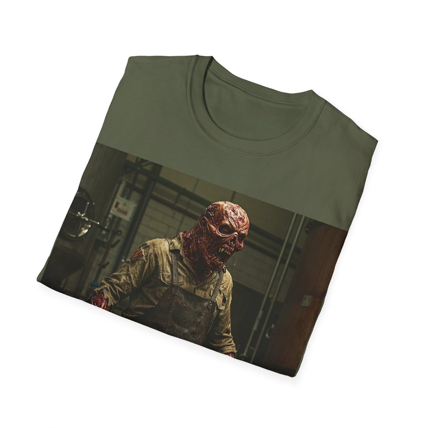 UK - Horror-Themed Unisex Softstyle T-Shirt with Monster Graphic
