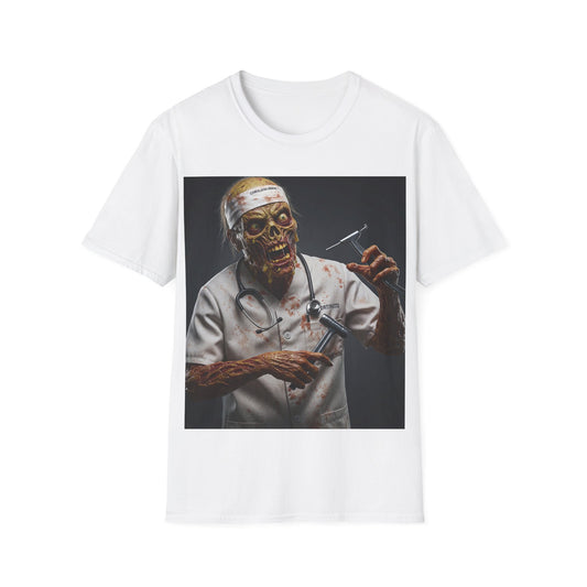 UK - Zombie Doctor Unisex Softstyle T-Shirt - Perfect for Halloween & Horror Fans