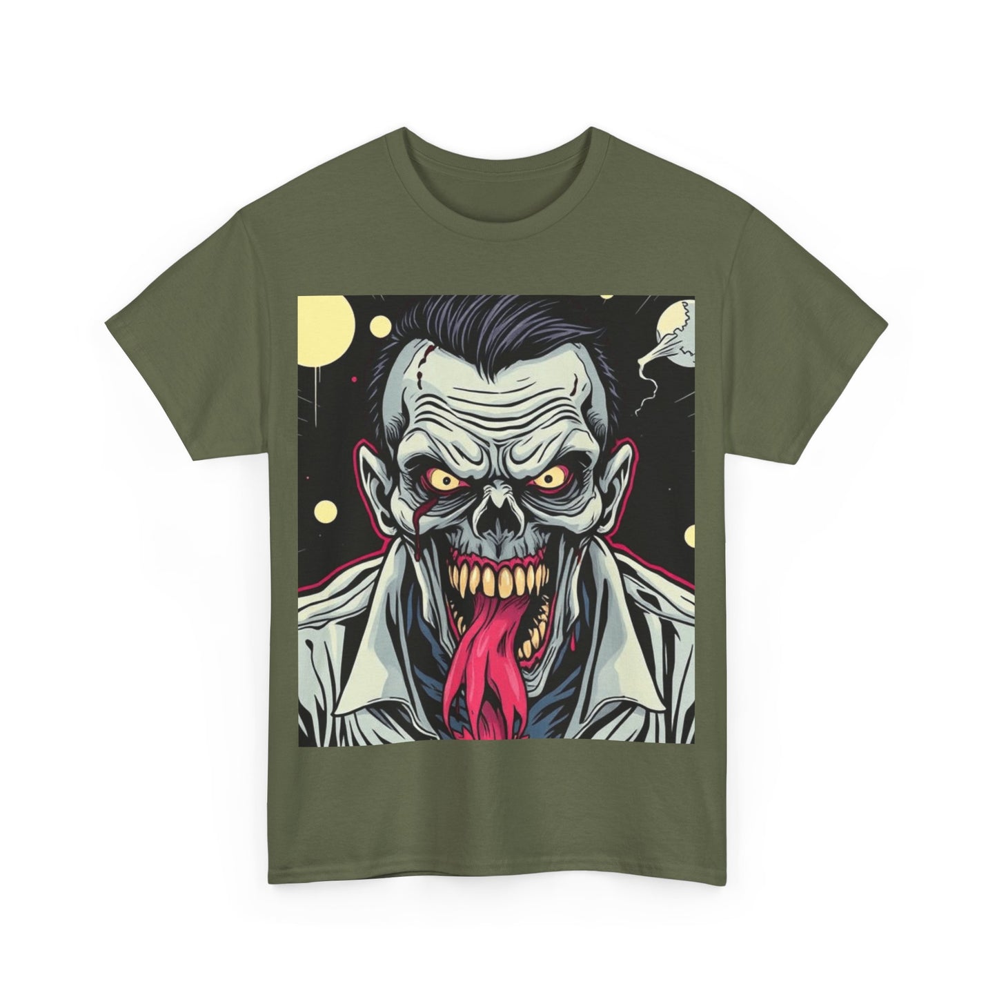UK - Horror Graphic Tee - Unisex Heavy Cotton Shirt with Zombie Design