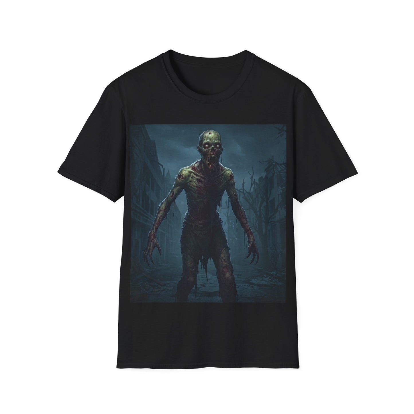 UK - Zombie Apocalypse Unisex Softstyle T-Shirt - Perfect for Horror Lovers