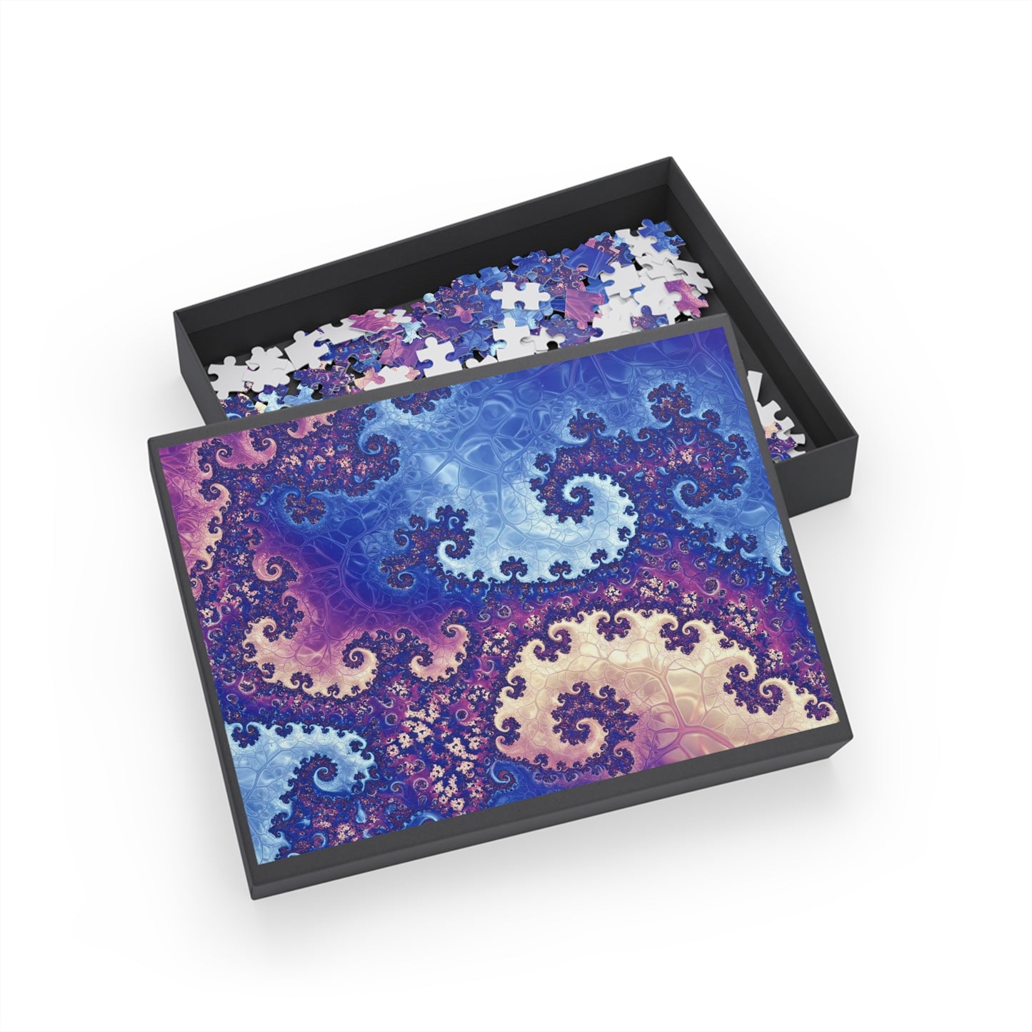 Colorful Fractal Puzzle - 96, 252, 500, 1000-Piece Options - Perfect for Family Game Night or Relaxing Activities