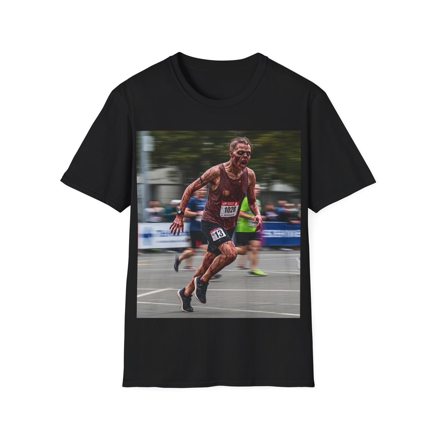 UK - Motivational Run Unisex Softstyle T-Shirt - Perfect for Runners and Fitness Enthusiasts
