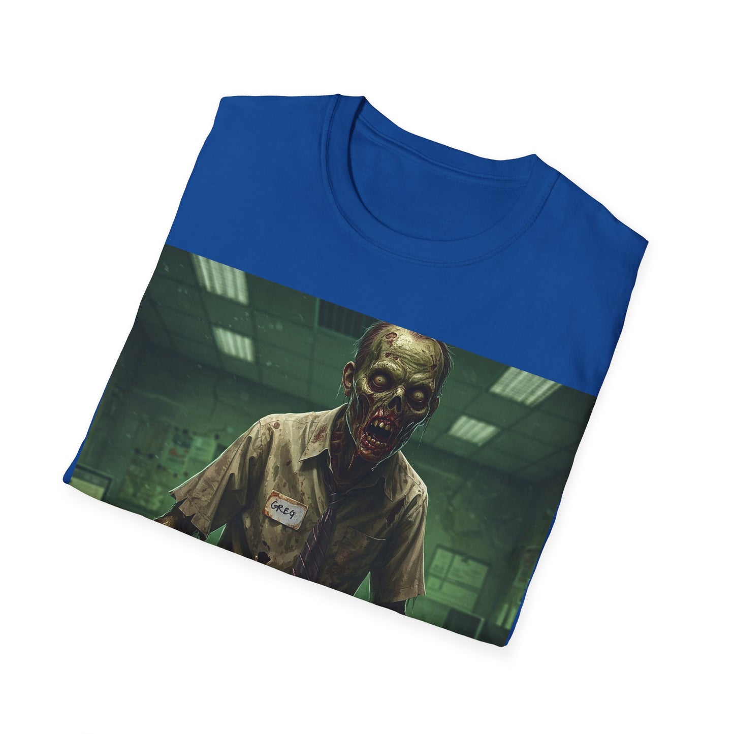 UK - Zombie Office Horror Unisex Softstyle T-Shirt