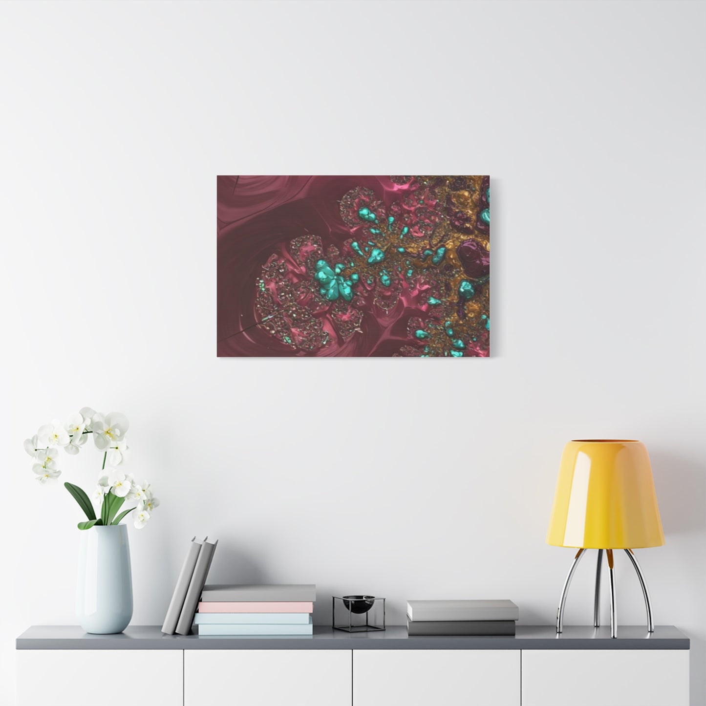 Abstract Art Canvas Print - Vibrant Fractal Design for Home Decor