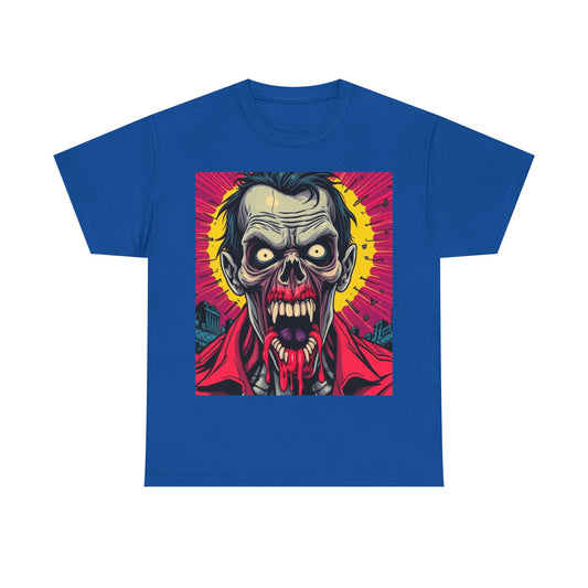 UK - Unisex Heavy Cotton Tee - Retro Zombie Design