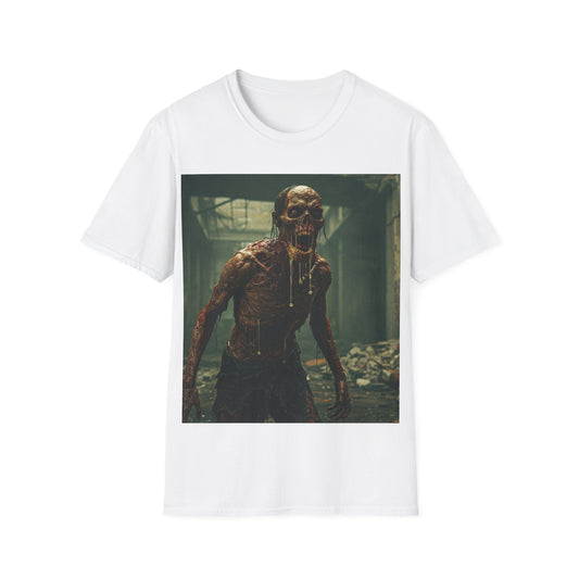UK - Horror Graphic Unisex T-Shirt - Spooky Zombie Design - Perfect for Halloween and Horror Fans