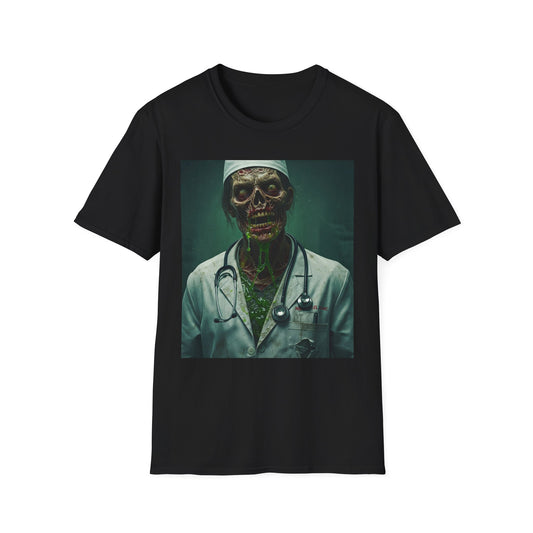 Zombie Doctor Unisex Softstyle T-Shirt - Perfect for Halloween and Horror Fans
