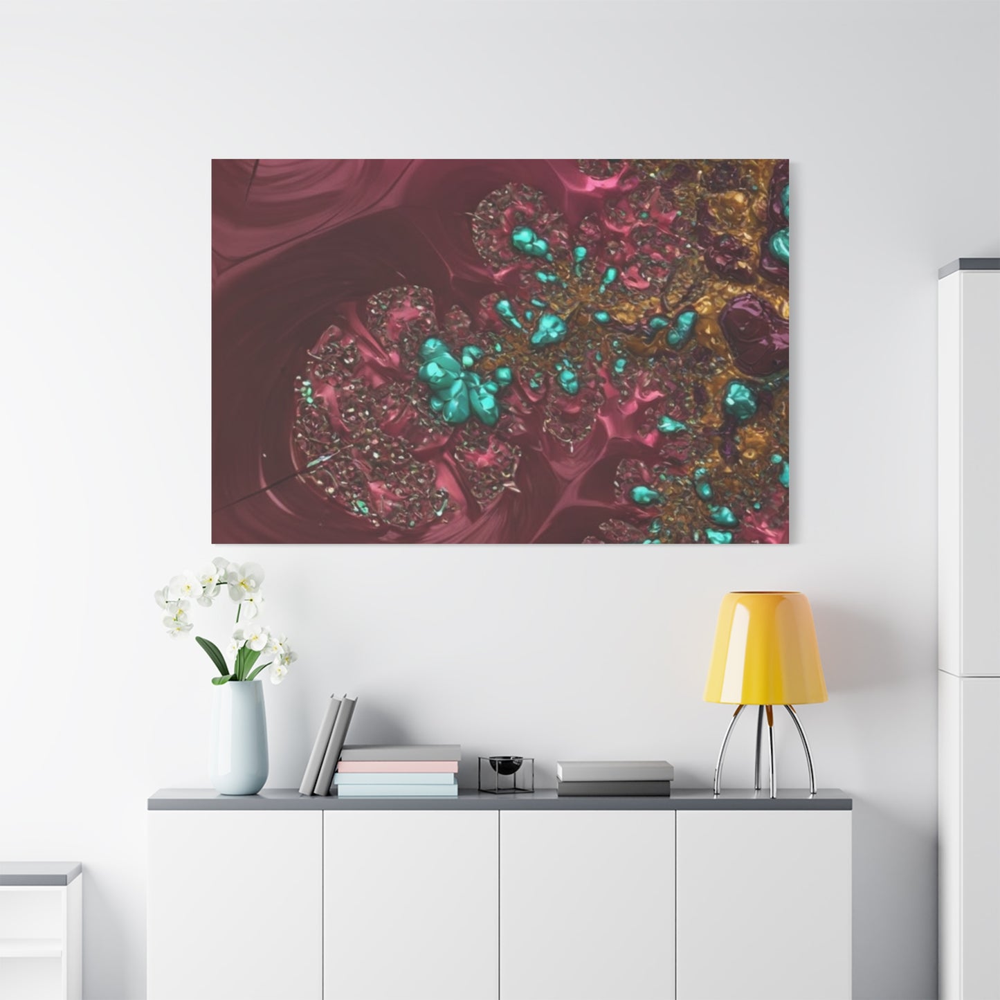 Abstract Art Canvas Print - Vibrant Fractal Design for Home Decor
