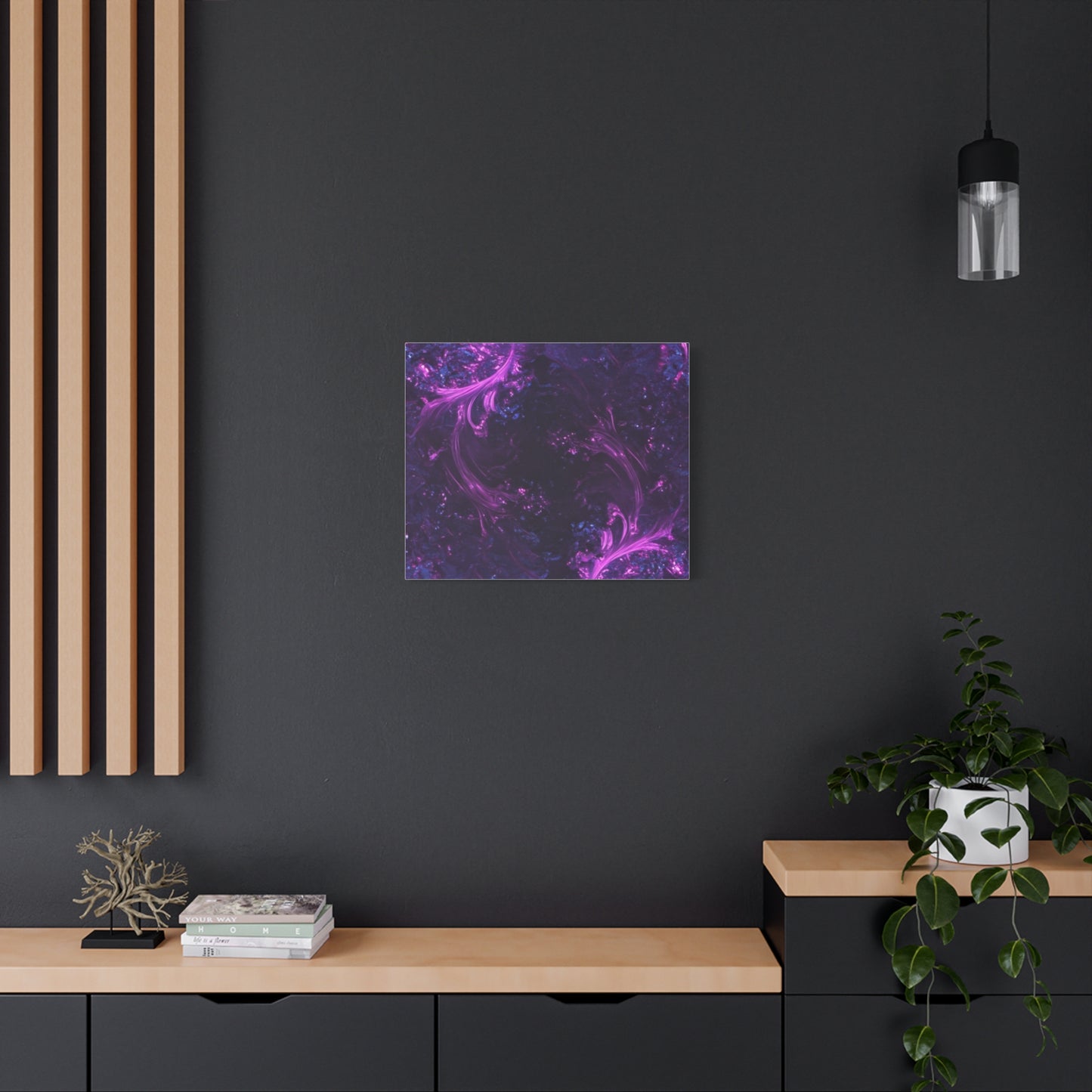 Abstract Purple Fractal Canvas Print - Artistic Wall Décor