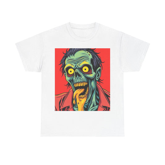 UK - Zombie Graphic Unisex Heavy Cotton Tee - Spooky Halloween Shirt
