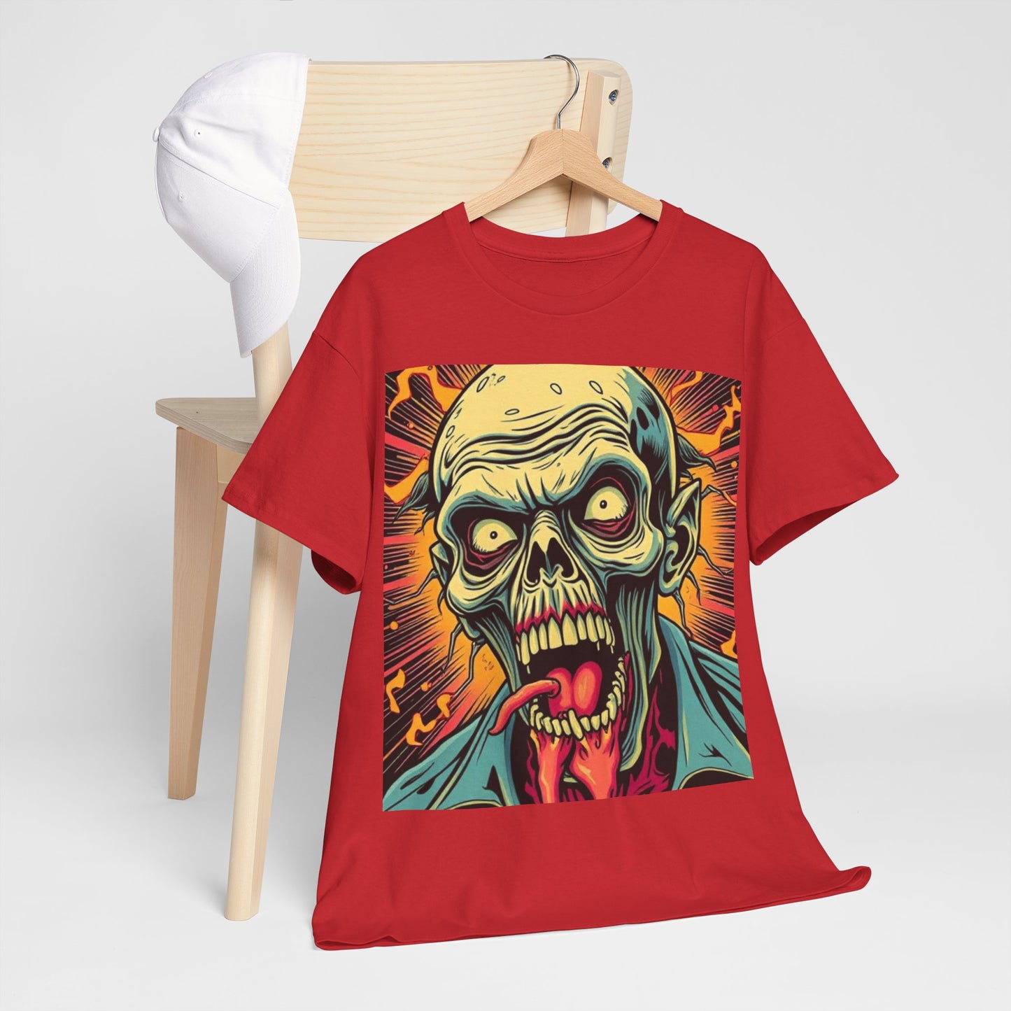UK - Unisex Zombie Graphic Tee - Heavy Cotton T-Shirt for Horror Fans