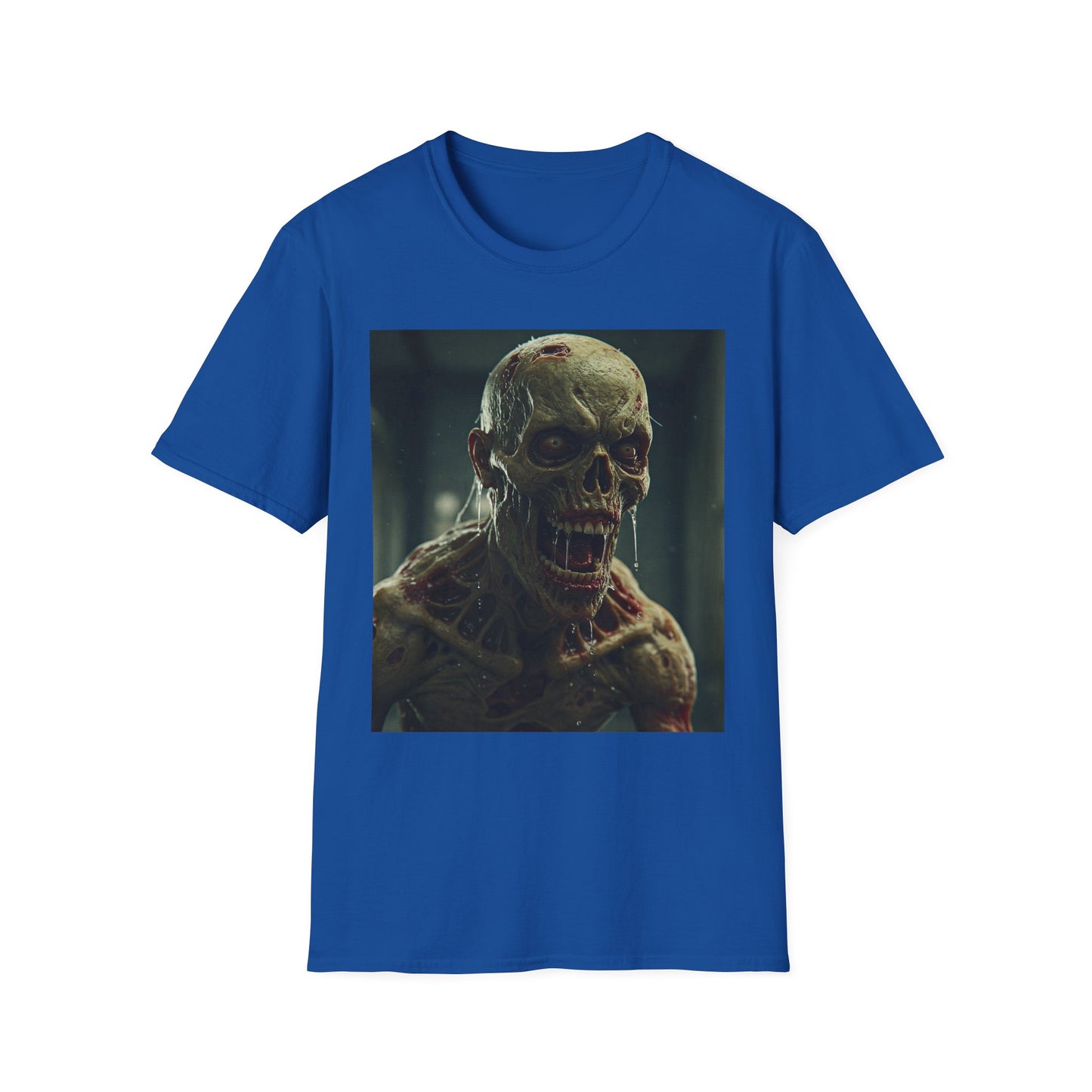 Apocalyptic Portrait Tee, bold, decaying zombie graphic