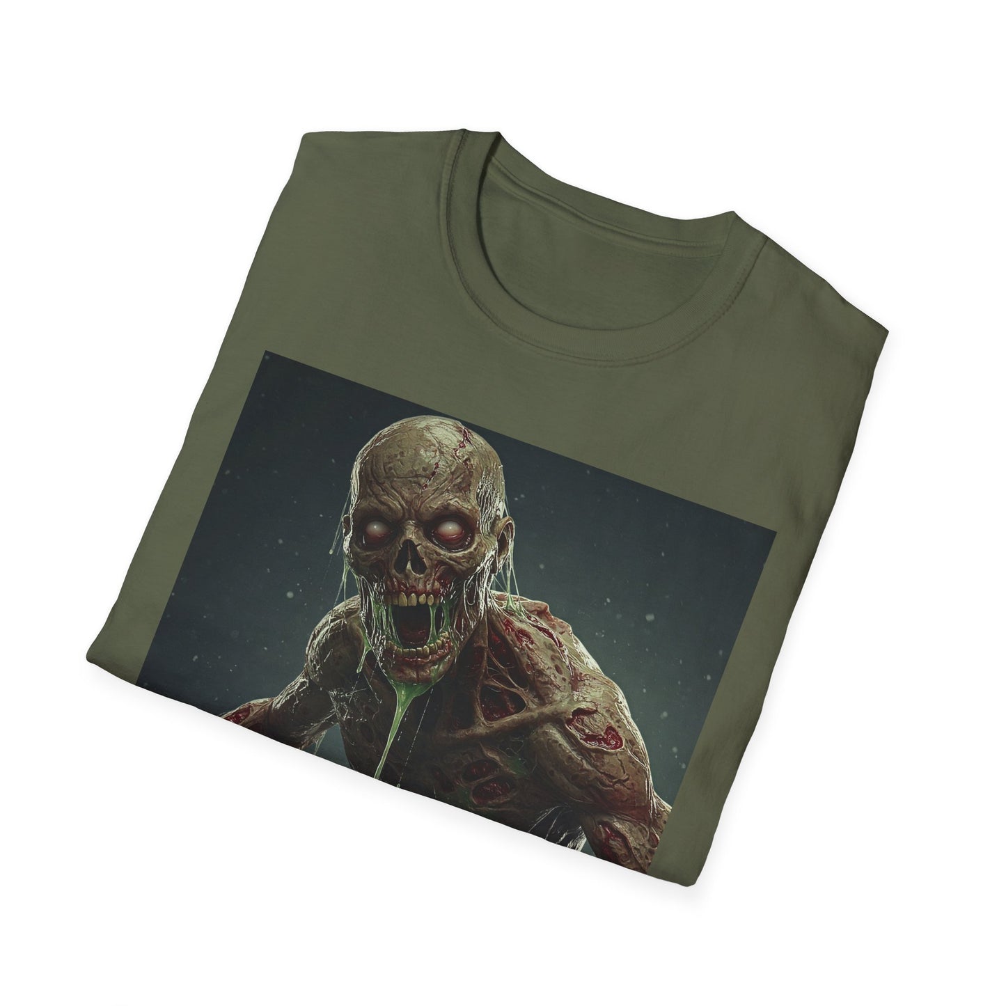 Apocalyptic Portrait Tee, bold, decaying zombie graphic