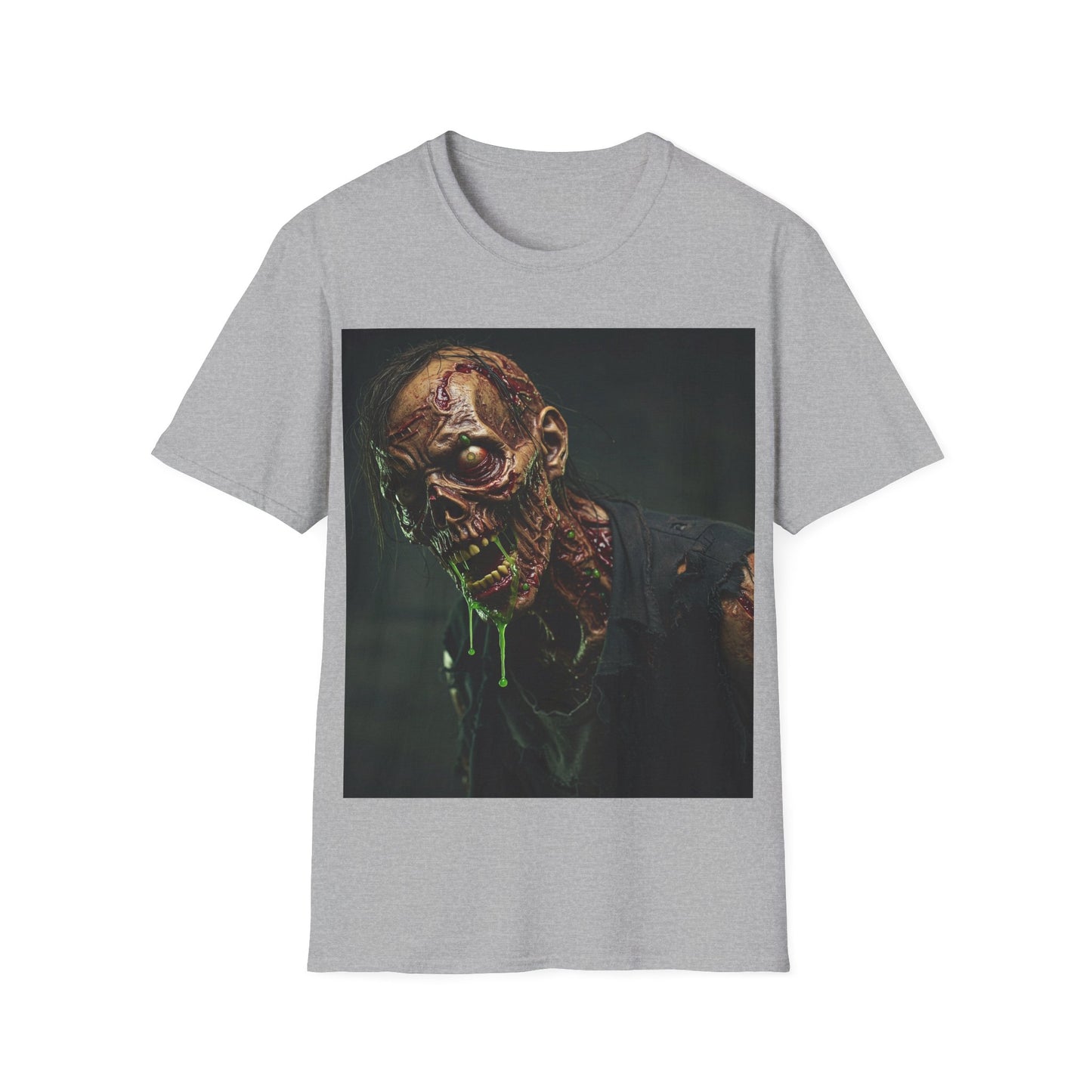 UK - Unisex Softstyle Horror Zombie T-Shirt - Perfect for Halloween and Horror Fans
