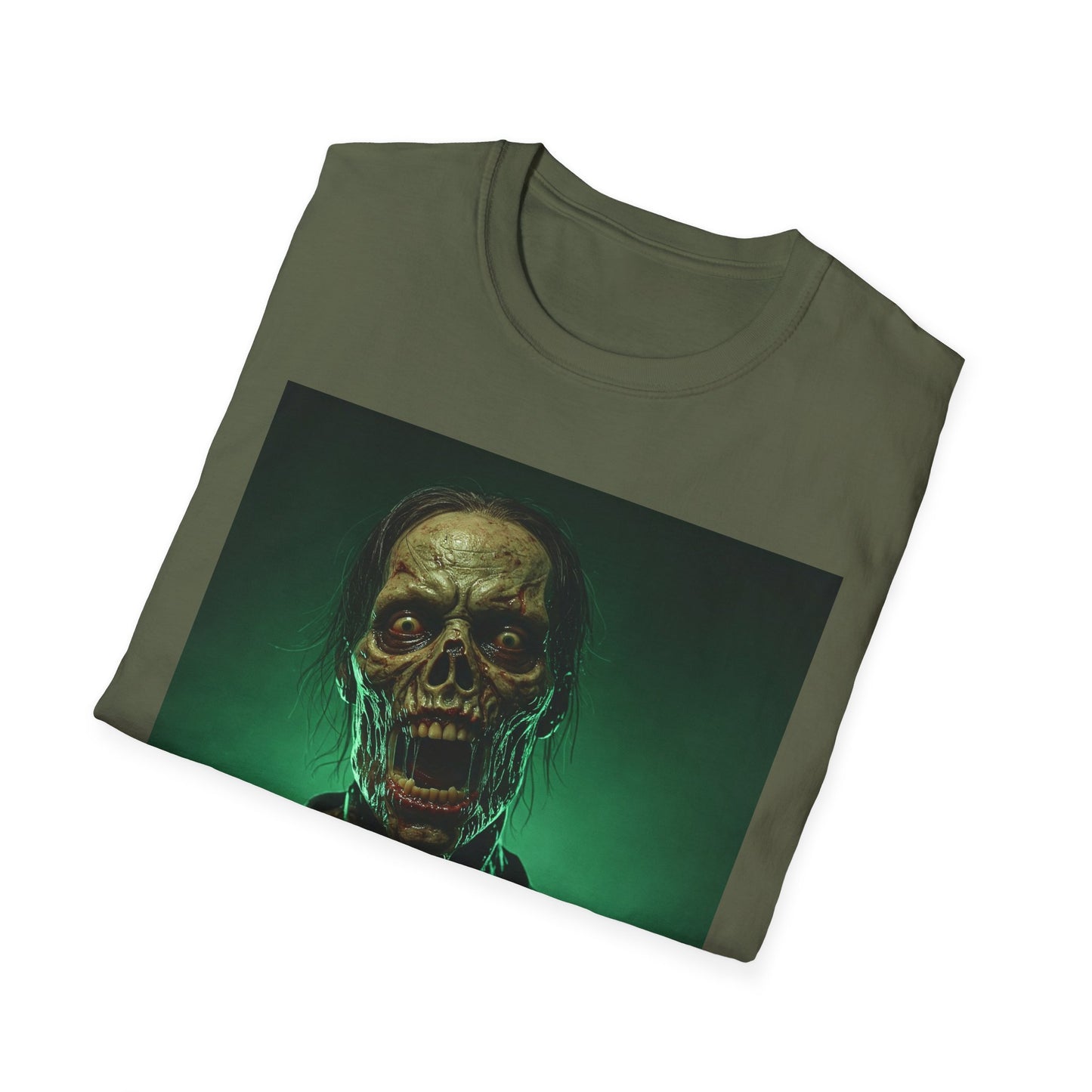 Apocalyptic Portrait Tee, bold, decaying zombie graphic