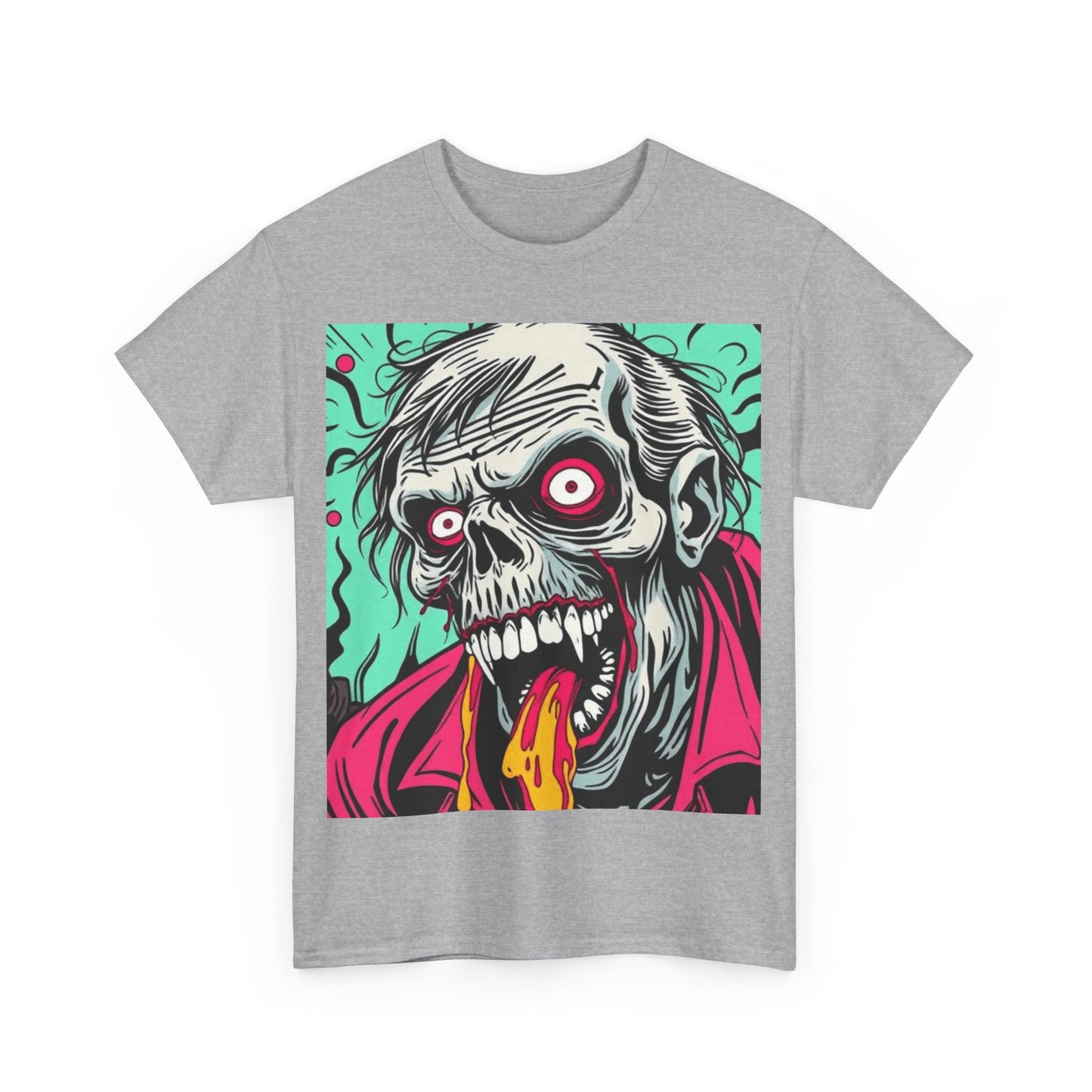 UK - Graphic Zombie Tee - Unisex Heavy Cotton Shirt for Halloween