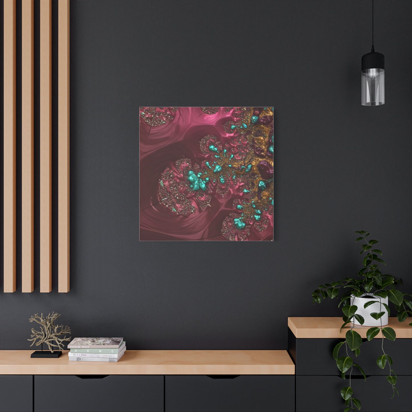 Abstract Art Canvas Print - Vibrant Fractal Design for Home Decor