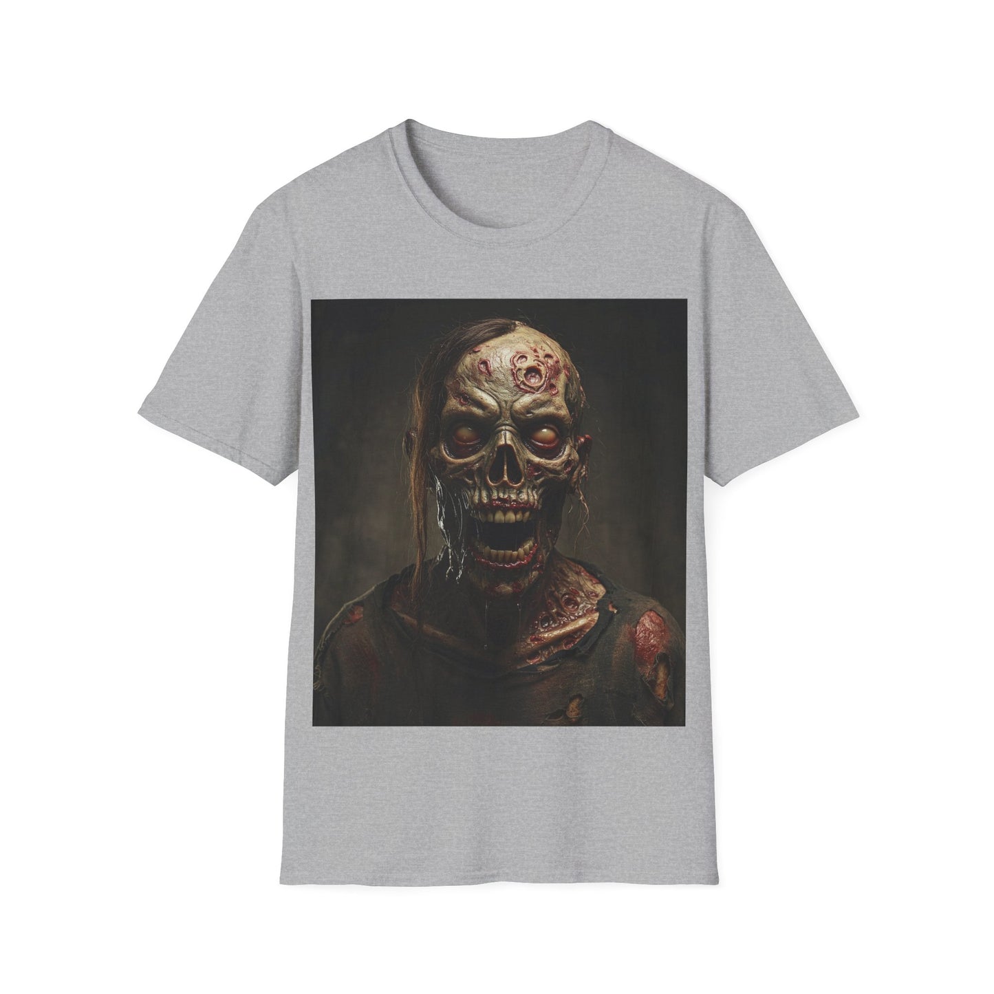 UK - Zombie Graphic Apocalyptic Portrait Tee, bold, decaying zombie graphic
