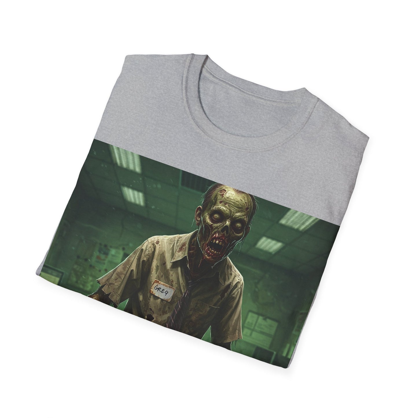 UK - Zombie Office Horror Unisex Softstyle T-Shirt
