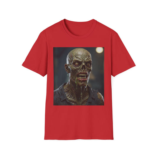 Unisex Softstyle Zombie Graphic Tee - Perfect for Halloween and Horror Fans