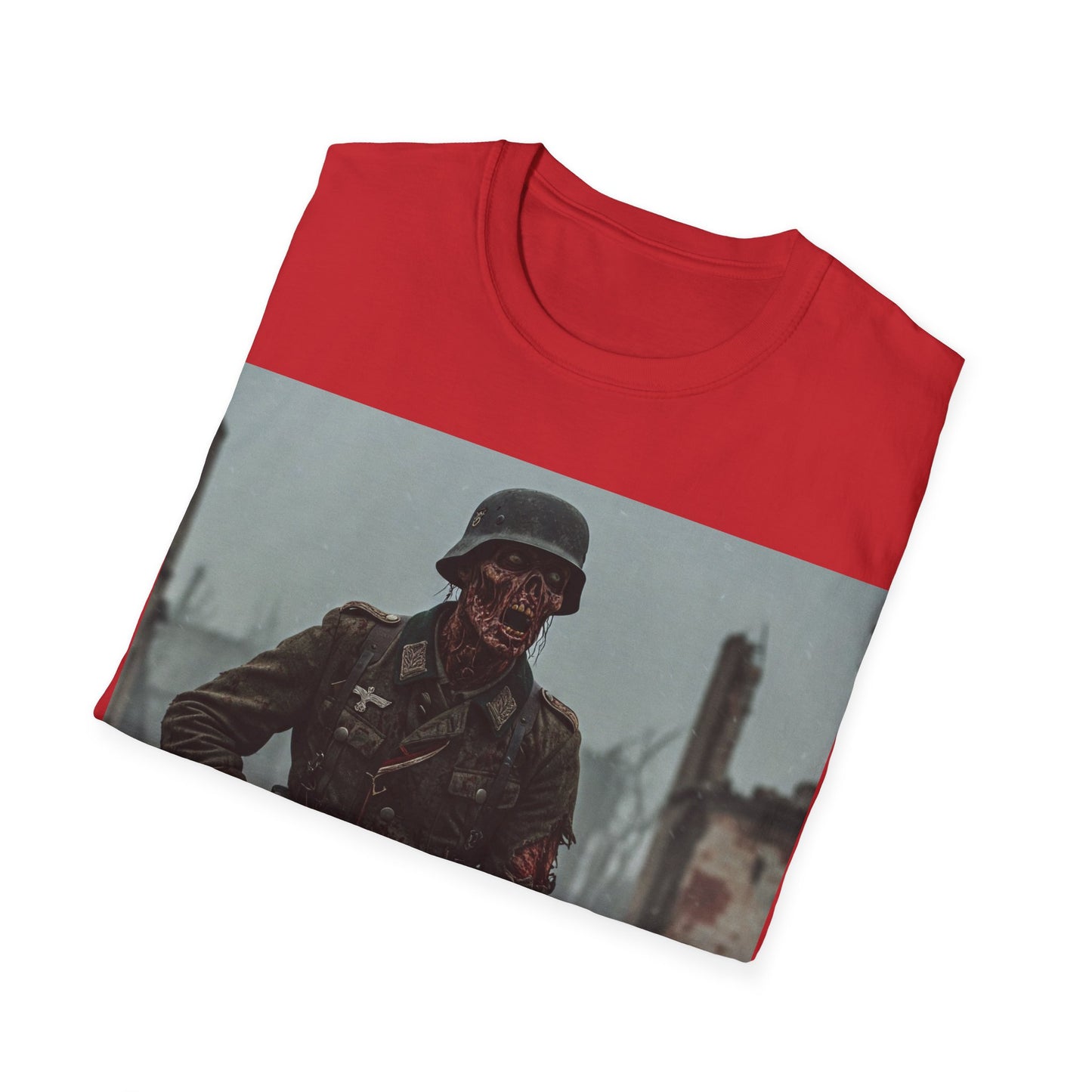 UK - Vintage Soldier Apocalyptic Portrait Tee, bold, decaying zombie graphic
