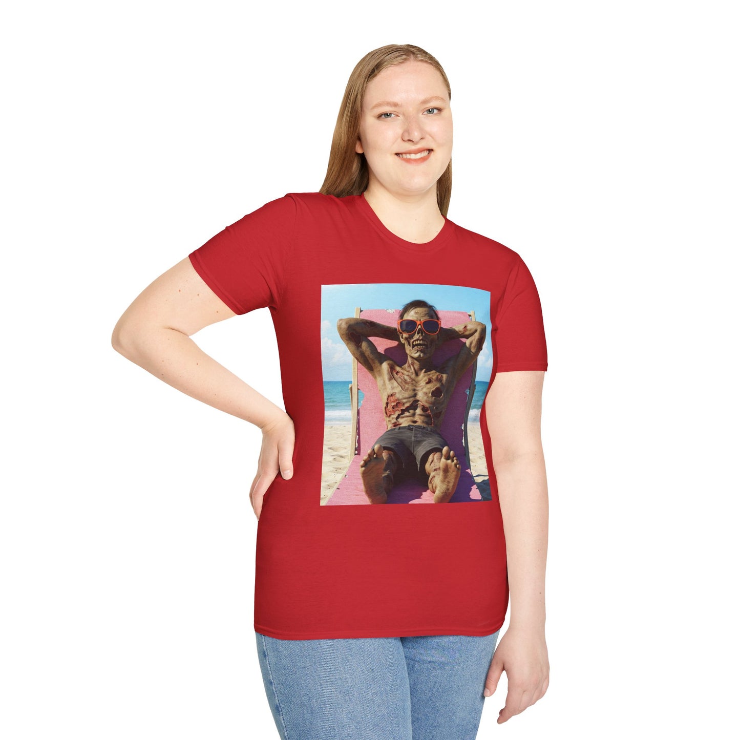 Beach Vibes Skeleton Unisex T-Shirt - Cool Summer Graphic Tee