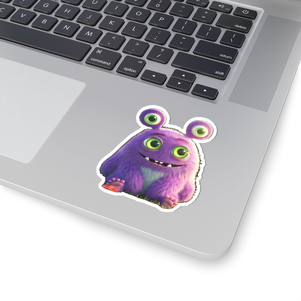 Adorable Purple Monster Kiss-Cut Stickers - Perfect for Laptops & Decor