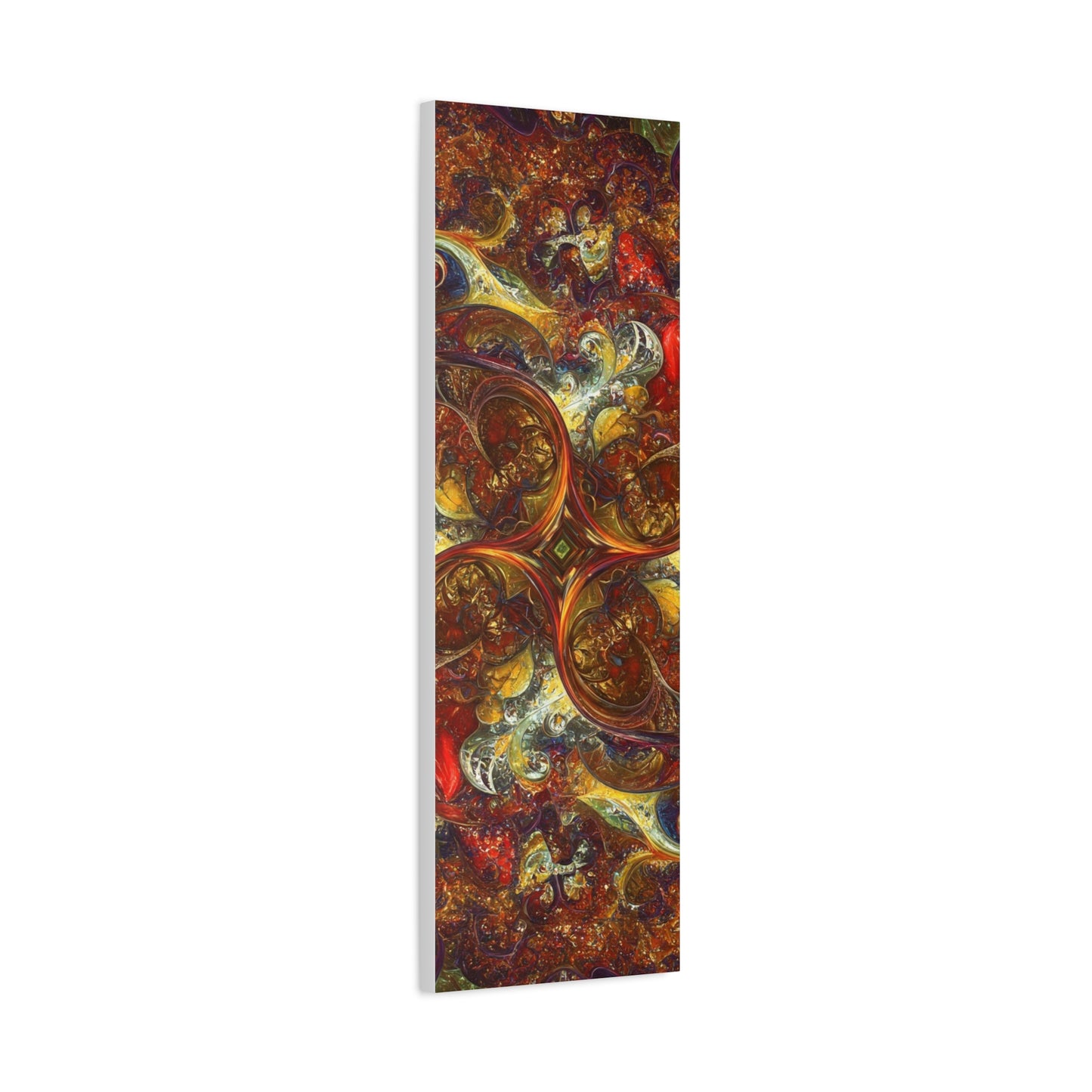 Abstract Art Matte Canvas Wall Decor - Vibrant Fractal Design, Colorful Home Accent