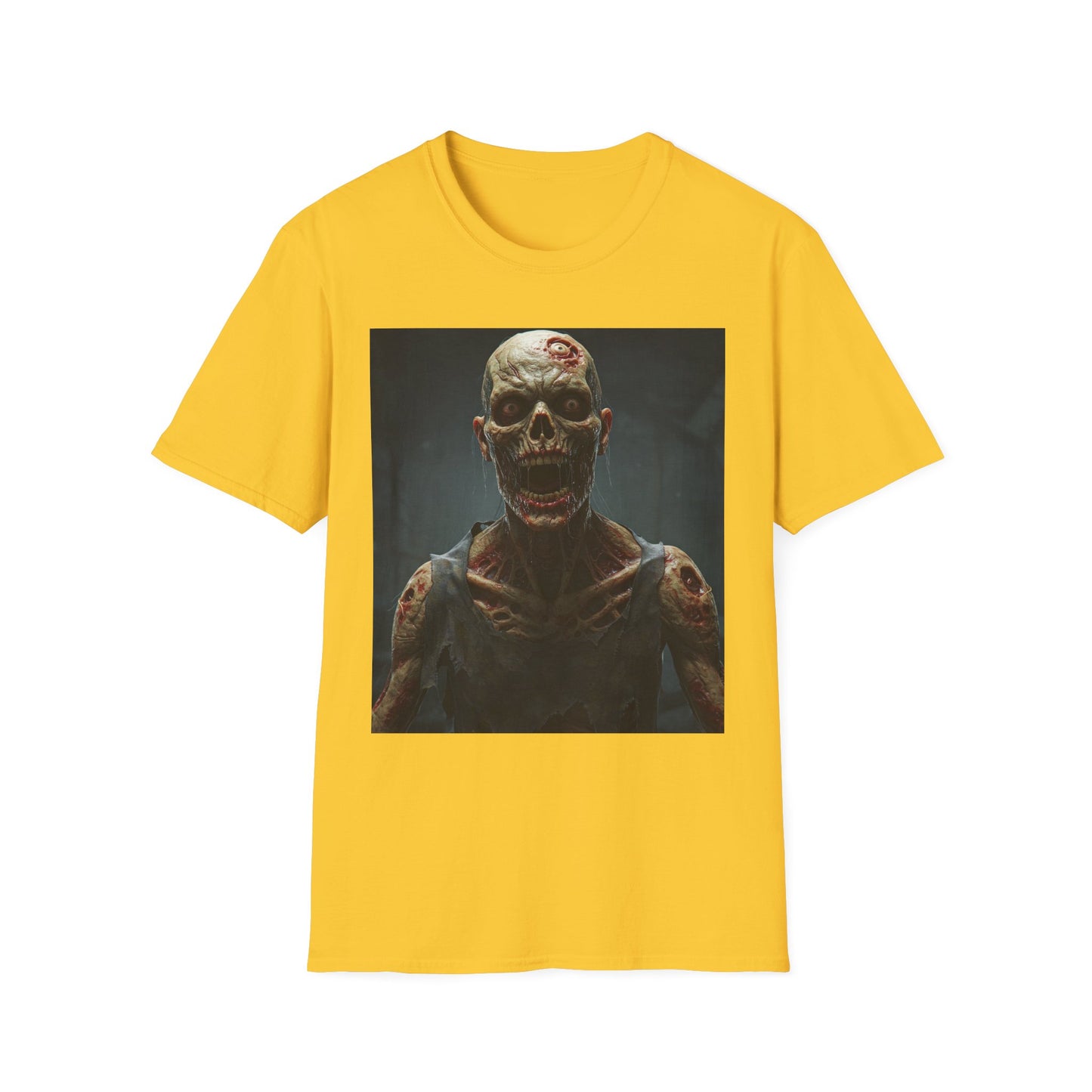 Apocalyptic Portrait Tee, bold, decaying zombie graphic