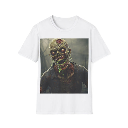 UK - Unisex Softstyle Zombie Graphic T-Shirt - Perfect for Halloween and Horror Fans