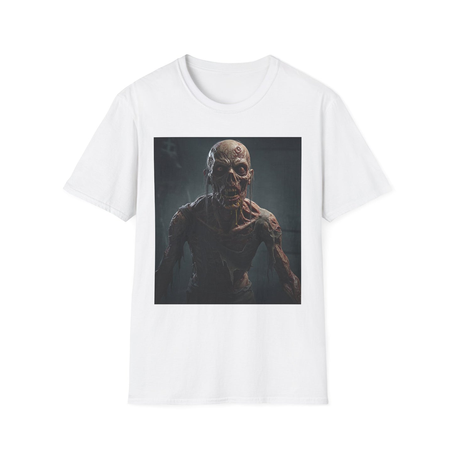 Apocalyptic Portrait Tee, bold, decaying zombie graphic