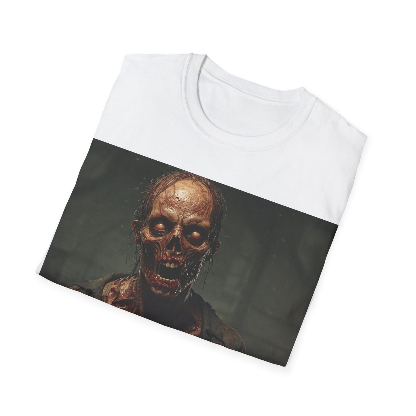 UK - Spooky Skeleton Unisex Softstyle T-Shirt - Perfect for Halloween and Horror Lovers