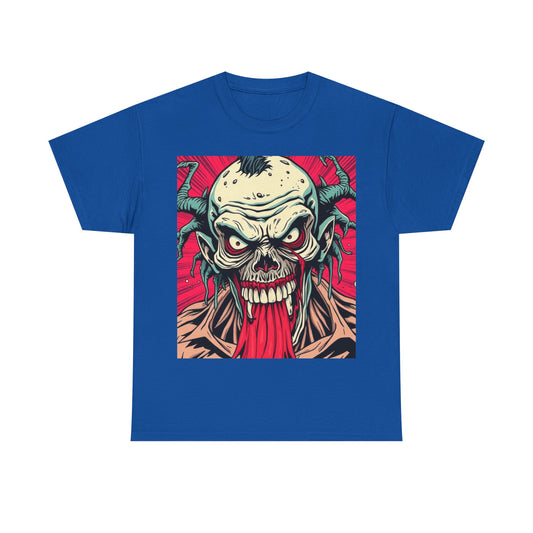 UK - Unisex Heavy Cotton Tee with Bold Skull Graphic - Perfect for Gifting and Casual Wear