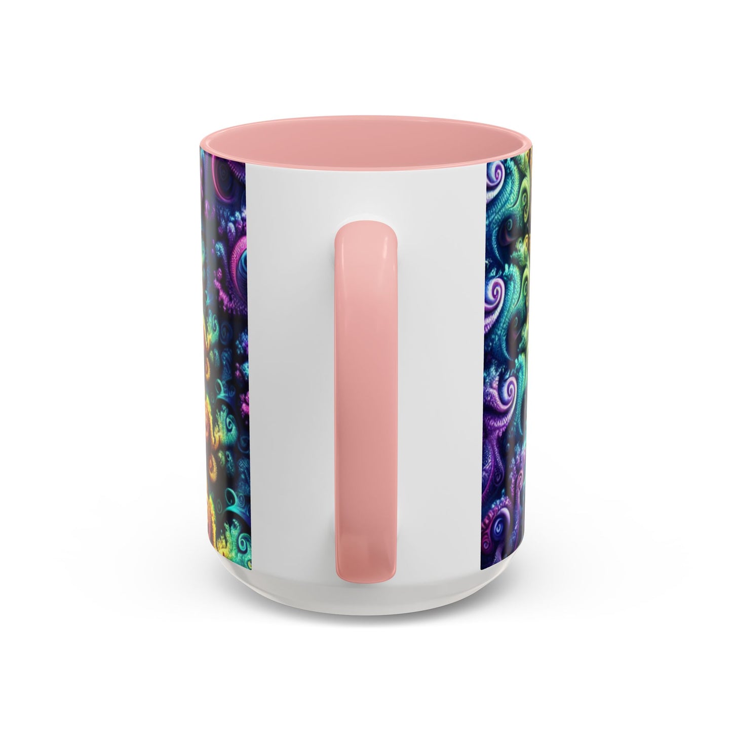 Colorful Spiral Accent Coffee Mug - 11 & 15oz - Ideal for Home & Gifts