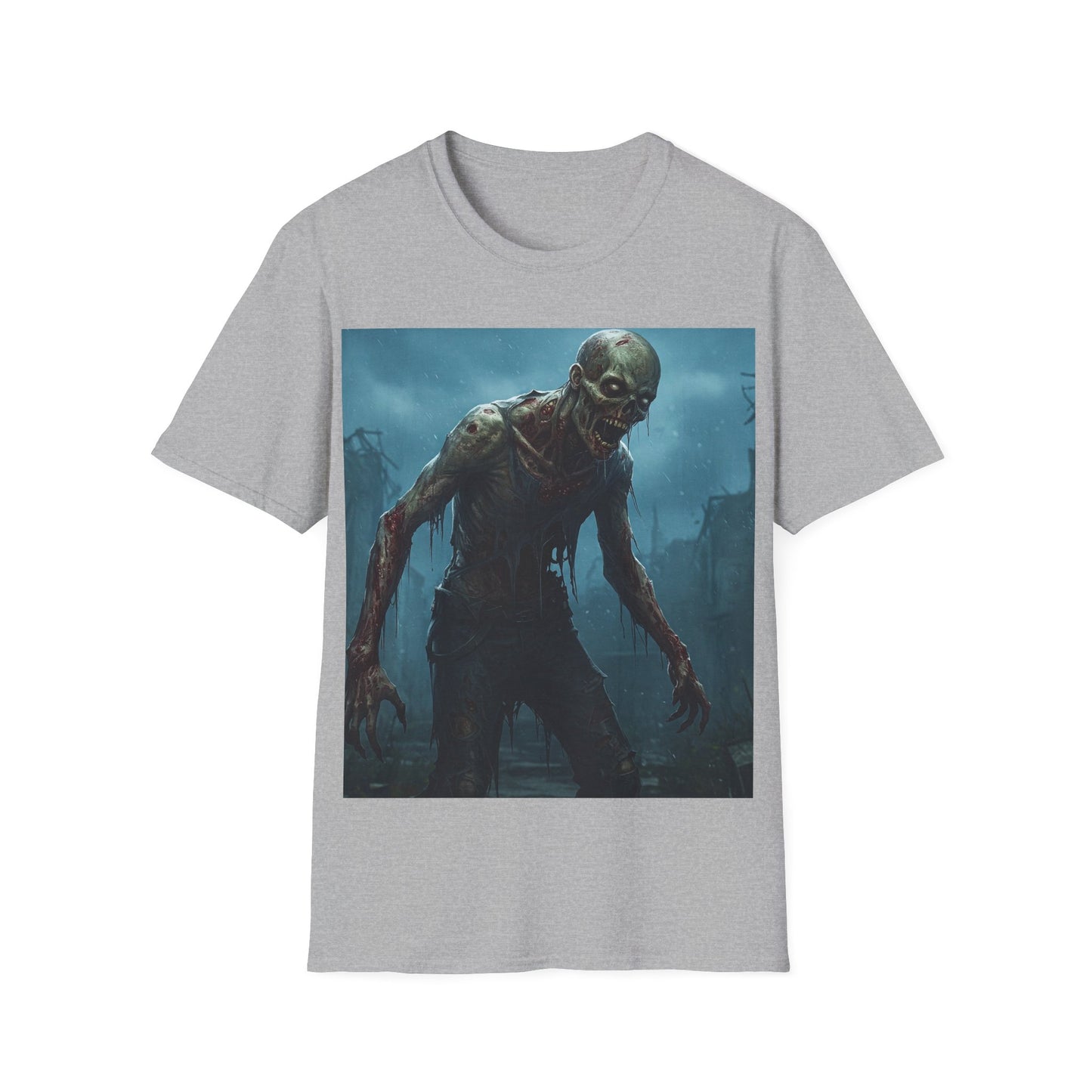 UK - Unisex Horror Graphic T-Shirt - Zombie Design for Halloween & Horror Fans
