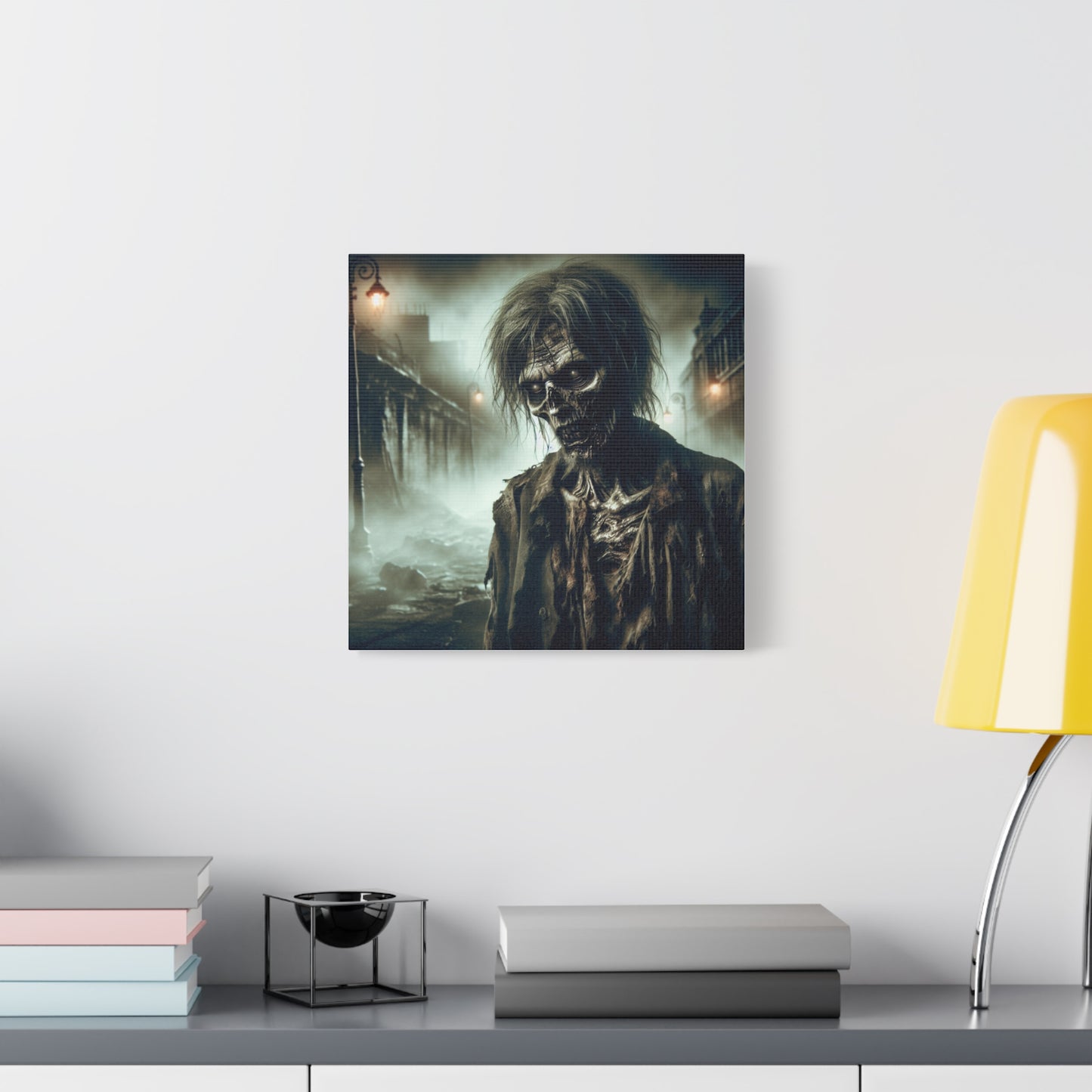 Zombie Portrait Matte Canvas Wall Art